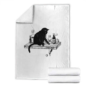 No Kings No Wars No Ice Cat Throw Blanket Political Humor Gift TS12 White Print Your Wear