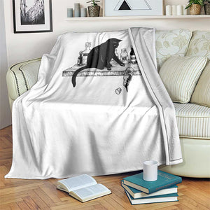 No Kings No Wars No Ice Cat Throw Blanket Political Humor Gift TS12 Print Your Wear