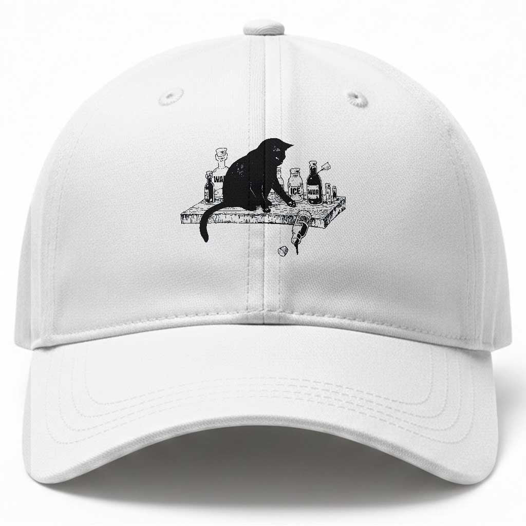 No Kings No Wars No Ice Cat Baseball Cap Political Humor Gift TS12 Print Your Wear