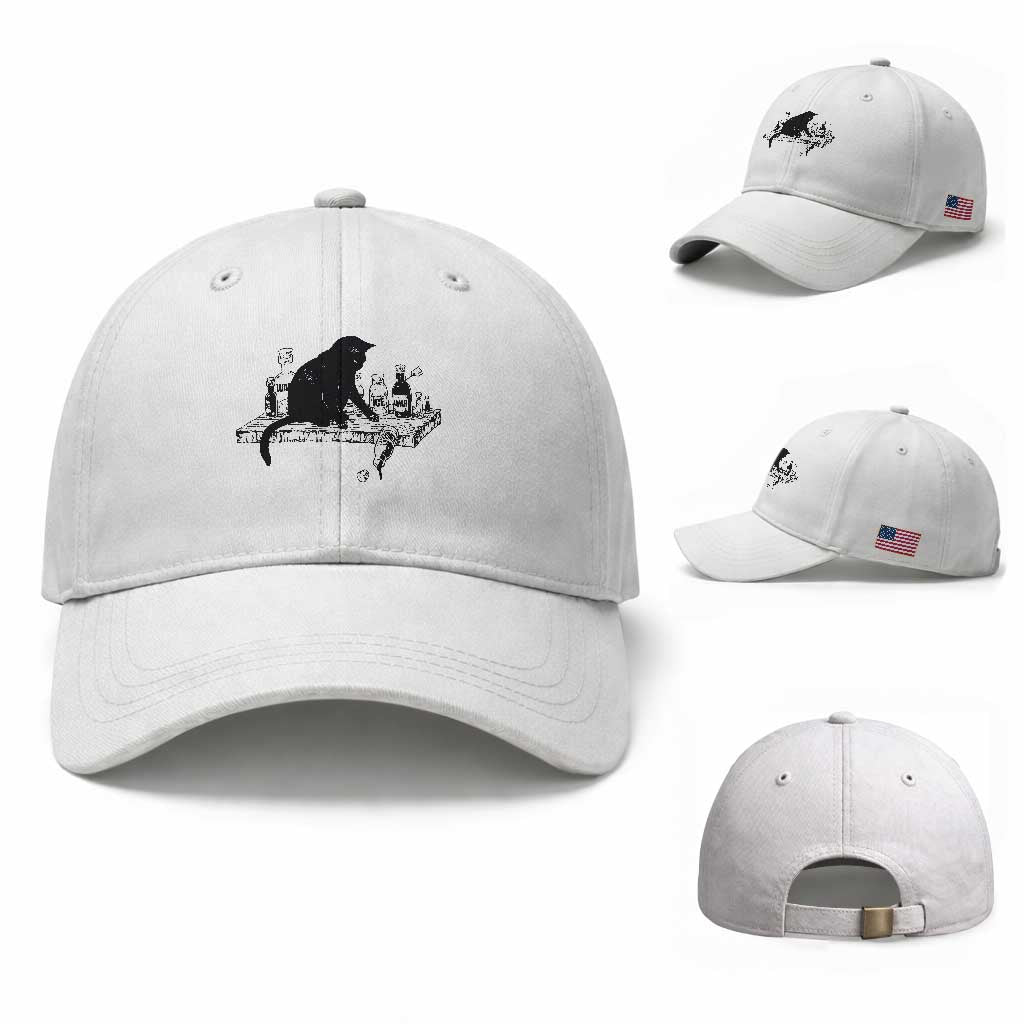 No Kings No Wars No Ice Cat Baseball Cap Political Humor Gift TS12 Baseball Cap Universal Fit White Print Your Wear