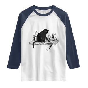 No Kings No Wars No Ice Cat Raglan Shirt Political Humor Gift TS12 White Navy Print Your Wear