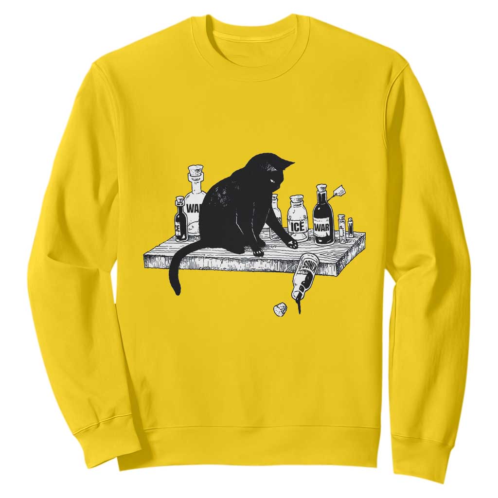 No Kings No Wars No Ice Cat Sweatshirt Political Humor Gift TS12 Daisy Print Your Wear