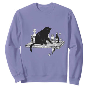 No Kings No Wars No Ice Cat Sweatshirt Political Humor Gift TS12 Violet Print Your Wear