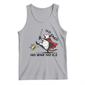 Funny Opossum Warrior Political Gift Tank Top No Kings No Wars No Ice TS12 Athletic Heather Print Your Wear