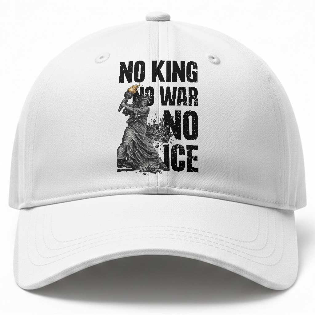 Statue Of Liberty Freedom Protest Baseball Cap No Kings No Wars No Ice TS12 Print Your Wear
