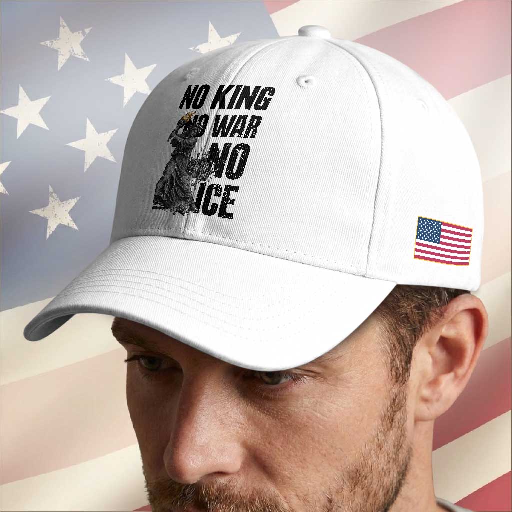 Statue Of Liberty Freedom Protest Baseball Cap No Kings No Wars No Ice TS12 Print Your Wear
