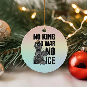 Statue Of Liberty Freedom Protest Ceramic Ornament No Kings No Wars No Ice TS12 1pc Pastel Print Your Wear
