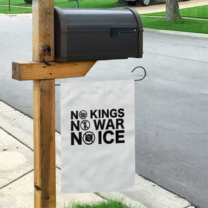 Anti Monarchy Political Garden Flag No Kings No Wars No Ice TS12 Print Your Wear
