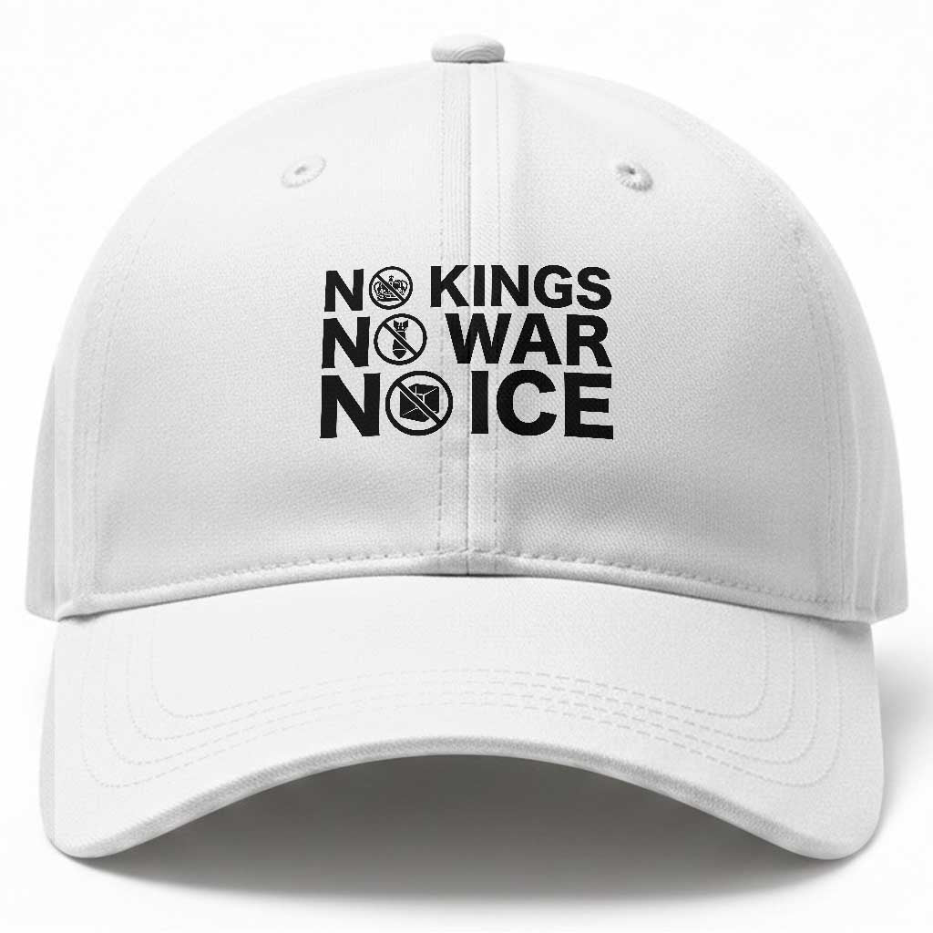 Anti Monarchy Political Baseball Cap No Kings No Wars No Ice TS12 Print Your Wear