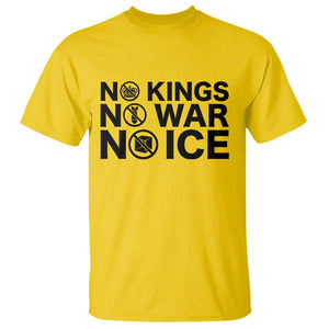 Anti Monarchy Political T Shirt No Kings No Wars No Ice TS12 Daisy Print Your Wear