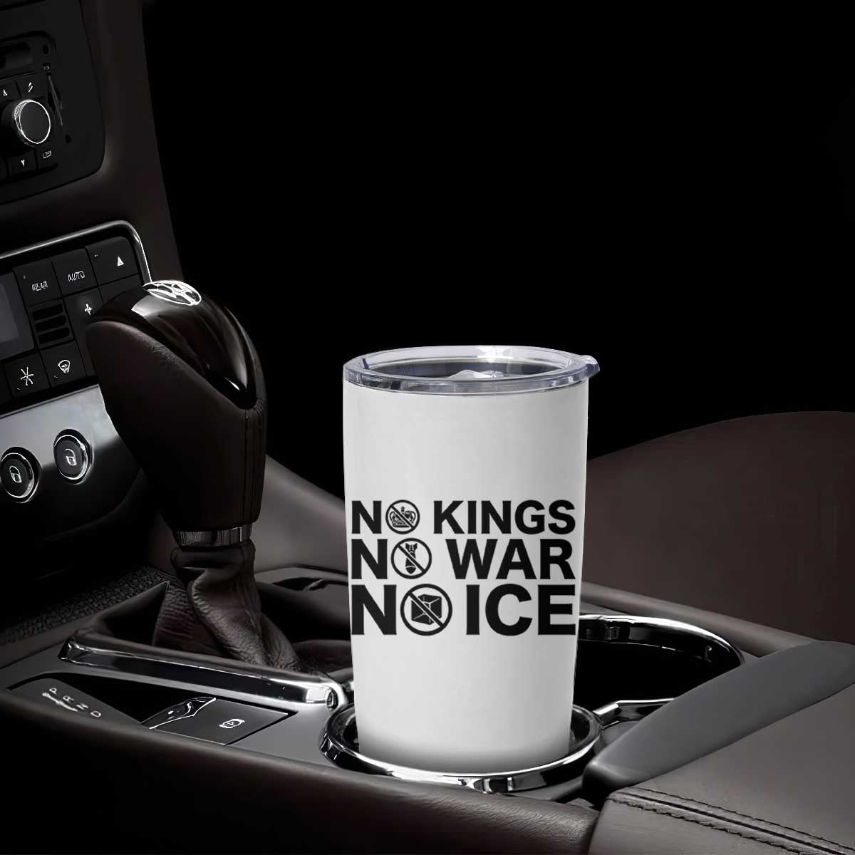 Anti Monarchy Political Tumbler Cup No Kings No Wars No Ice TS12 Print Your Wear