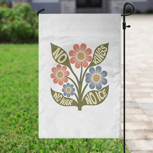 Wildflower Freedom Protest Garden Flag No Kings No Wars No Ice TS12 Print Your Wear