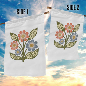 Wildflower Freedom Protest Garden Flag No Kings No Wars No Ice TS12 Print Your Wear