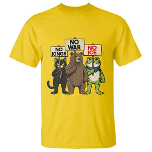 Funny Animal Protest T Shirt No Kings No Wars No Ice TS12 Daisy Print Your Wear