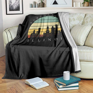 Vintage Springfield Illinois Pride Throw Blanket Scenic Cityscape Gift TS12 Print Your Wear