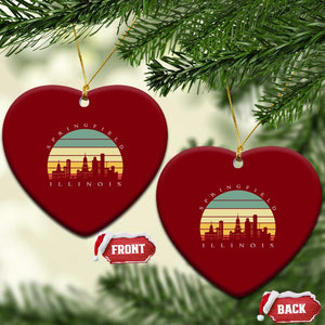 Vintage Springfield Illinois Pride Ceramic Ornament Scenic Cityscape Gift TS12 Print Your Wear