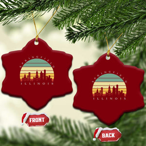 Vintage Springfield Illinois Pride Ceramic Ornament Scenic Cityscape Gift TS12 Print Your Wear