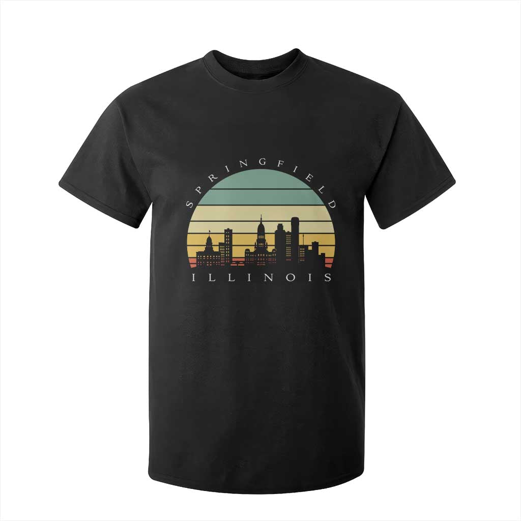 Vintage Springfield Illinois Pride T Shirt For Kid Scenic Cityscape Gift TS12 Black Print Your Wear