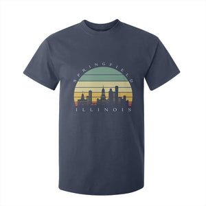 Vintage Springfield Illinois Pride T Shirt For Kid Scenic Cityscape Gift TS12 Navy Print Your Wear