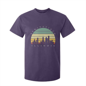 Vintage Springfield Illinois Pride T Shirt For Kid Scenic Cityscape Gift TS12 Purple Print Your Wear