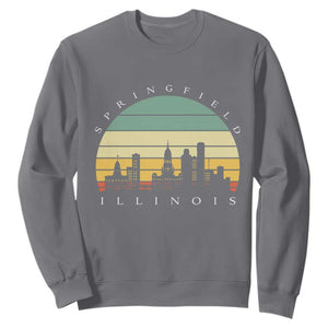 Vintage Springfield Illinois Pride Sweatshirt Scenic Cityscape Gift TS12 Charcoal Print Your Wear