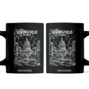 Historic Springfield Illinois Architecture Coffee Mug The Prairie State Souvenir Gift TS12 Black Print Your Wear