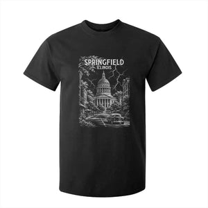 Historic Springfield Illinois Architecture T Shirt For Kid The Prairie State Souvenir Gift TS12 Black Print Your Wear