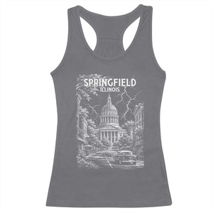 Historic Springfield Illinois Architecture Racerback Tank Top The Prairie State Souvenir Gift TS12 Charcoal Print Your Wear