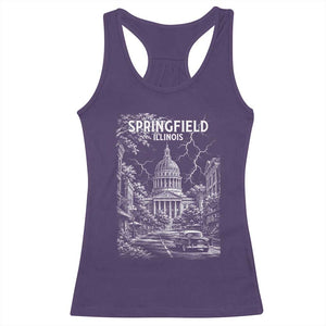 Historic Springfield Illinois Architecture Racerback Tank Top The Prairie State Souvenir Gift TS12 Purple Print Your Wear