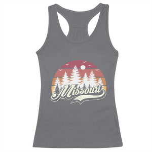 Missouri Travel Gift Racerback Tank Top Vintage Forest River Landscape TS12 Charcoal Print Your Wear