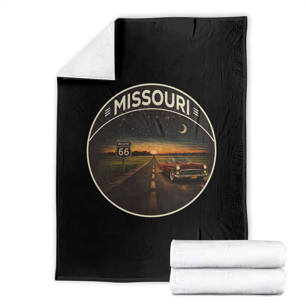 Missouri State Route Highway 66 Throw Blanket Mother Road Travel Gift TS12 Black Print Your Wear
