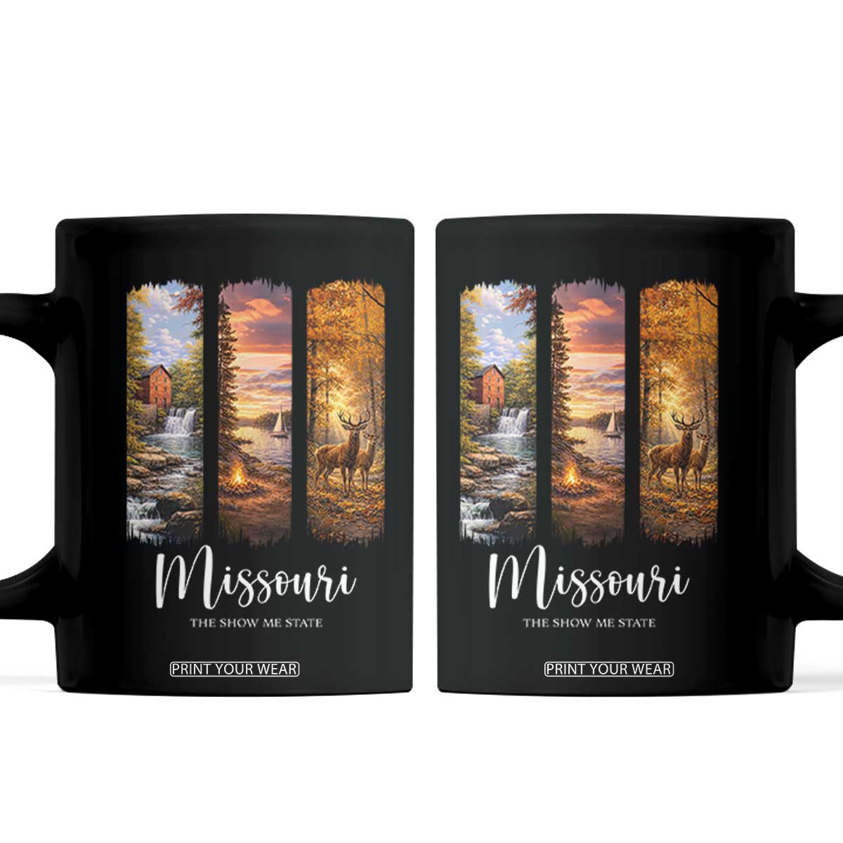 Missouri The Show Me State Coffee Mug Midwest Pride TS12 Black Print Your Wear