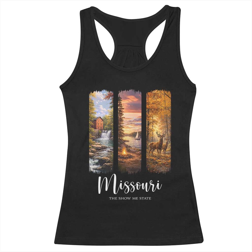Missouri The Show Me State Racerback Tank Top Midwest Pride TS12 Black Print Your Wear
