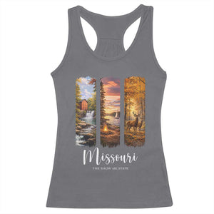 Missouri The Show Me State Racerback Tank Top Midwest Pride TS12 Charcoal Print Your Wear
