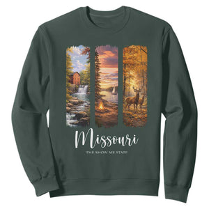Missouri The Show Me State Sweatshirt Midwest Pride TS12 Dark Forest Green Print Your Wear
