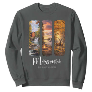 Missouri The Show Me State Sweatshirt Midwest Pride TS12 Dark Heather Print Your Wear