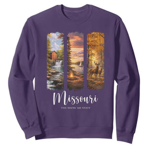Missouri The Show Me State Sweatshirt Midwest Pride TS12 Purple Print Your Wear