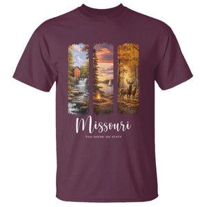 Missouri The Show Me State T Shirt Midwest Pride TS12 Maroon Print Your Wear