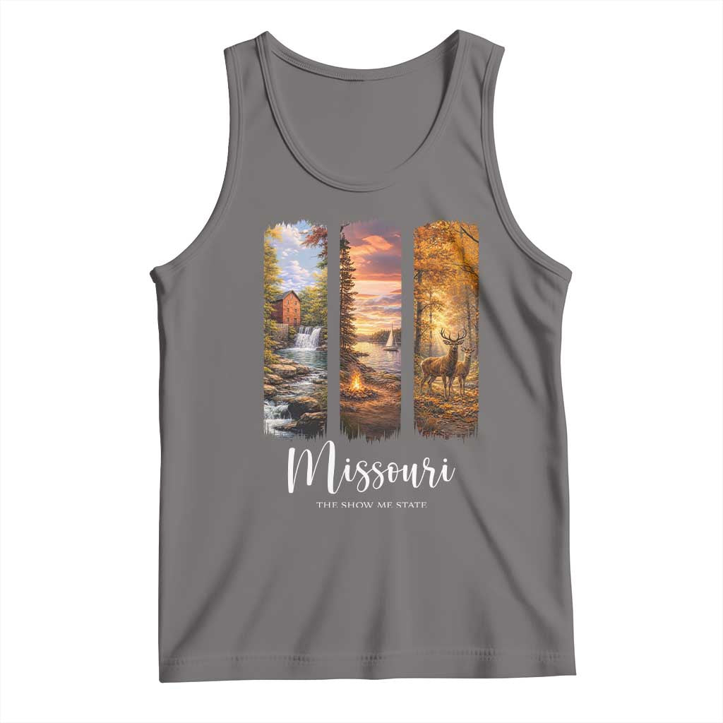 Missouri The Show Me State Tank Top Midwest Pride TS12 Deep Heather Print Your Wear