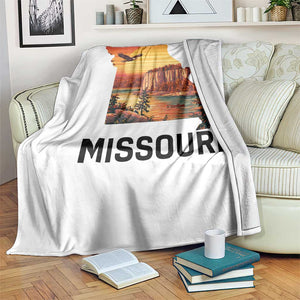 Missouri State Map Nature Travel Throw Blanket The Show Me State Pride TS12 Print Your Wear