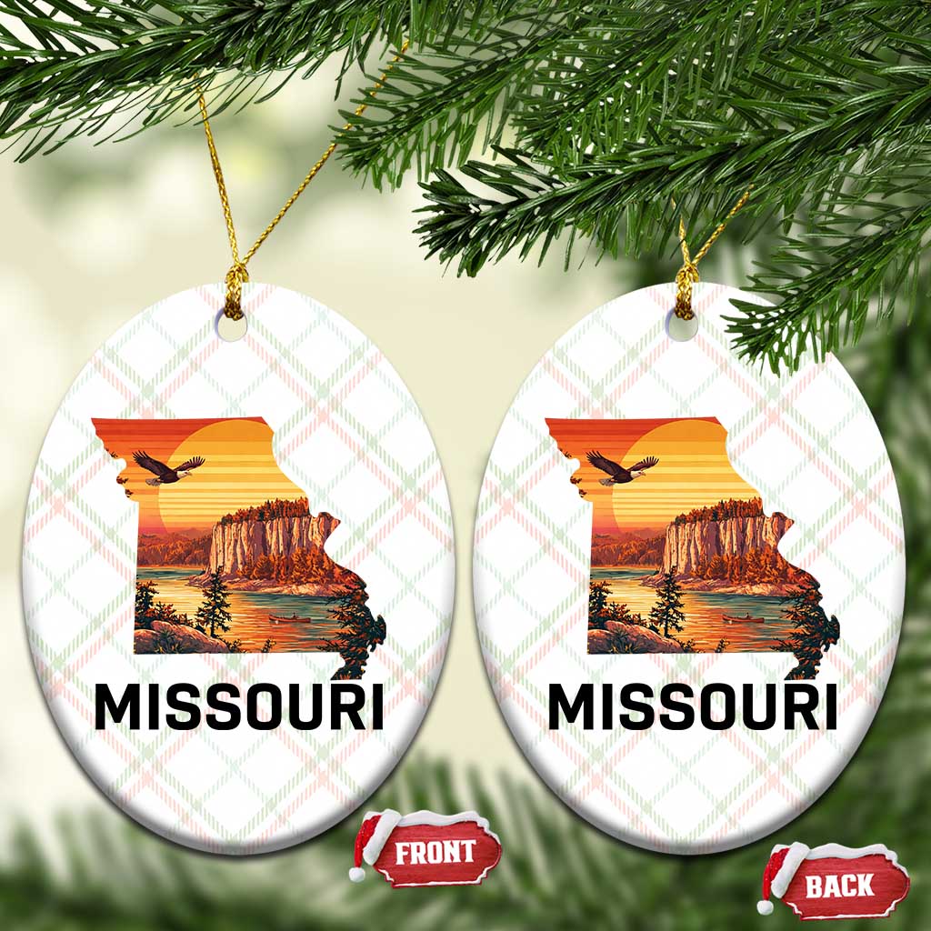 Missouri State Map Nature Travel Ceramic Ornament The Show Me State Pride TS12 Print Your Wear
