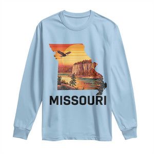 Missouri State Map Nature Travel Long Sleeve Shirt The Show Me State Pride TS12 Light Blue Print Your Wear
