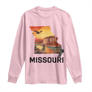 Missouri State Map Nature Travel Long Sleeve Shirt The Show Me State Pride TS12 Light Pink Print Your Wear