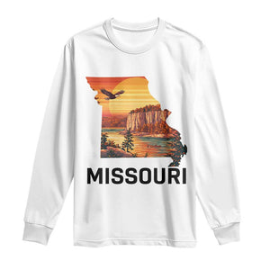 Missouri State Map Nature Travel Long Sleeve Shirt The Show Me State Pride TS12 White Print Your Wear