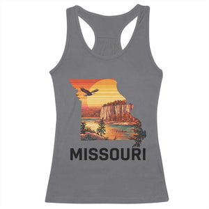 Missouri State Map Nature Travel Racerback Tank Top The Show Me State Pride TS12 Charcoal Print Your Wear