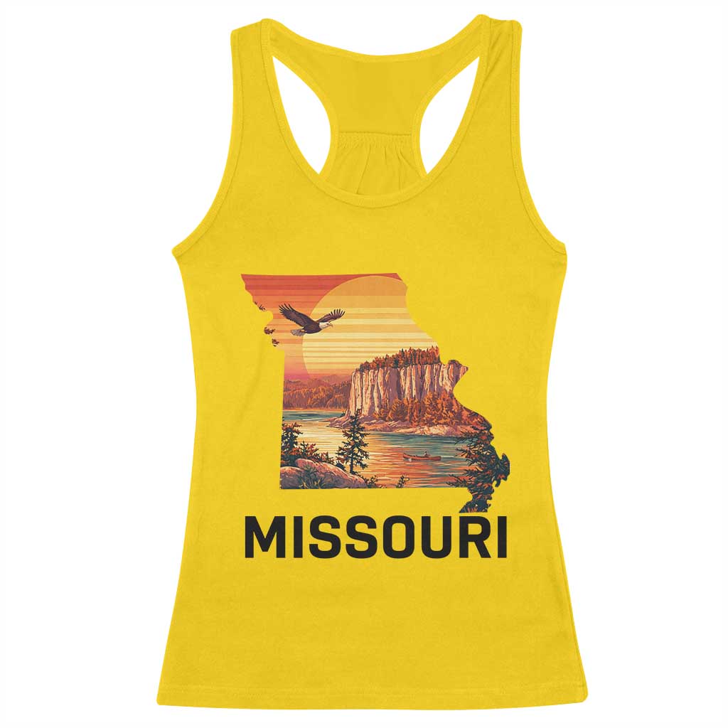 Missouri State Map Nature Travel Racerback Tank Top The Show Me State Pride TS12 Daisy Print Your Wear