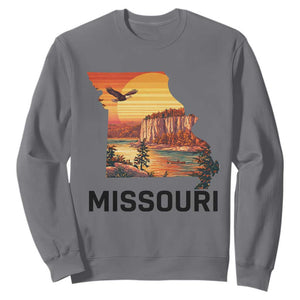 Missouri State Map Nature Travel Sweatshirt The Show Me State Pride TS12 Charcoal Print Your Wear
