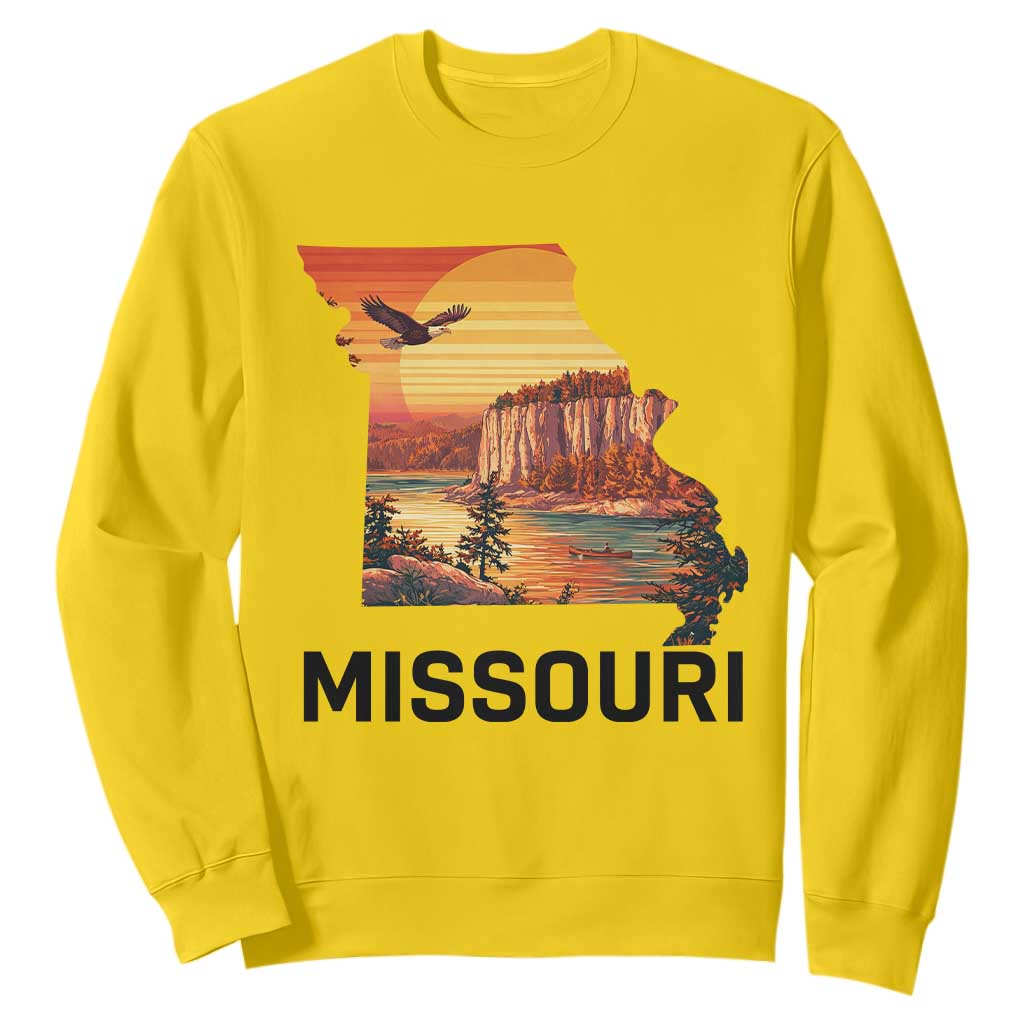 Missouri State Map Nature Travel Sweatshirt The Show Me State Pride TS12 Daisy Print Your Wear