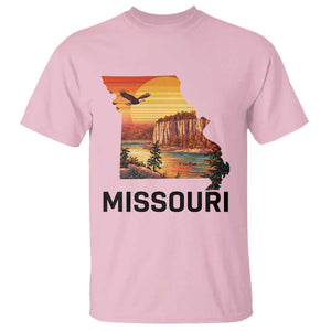 Missouri State Map Nature Travel T Shirt The Show Me State Pride TS12 Light Pink Print Your Wear