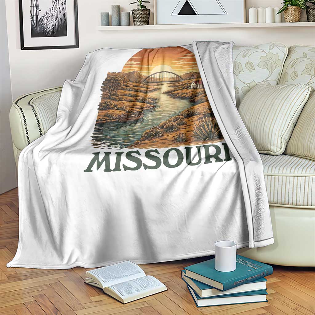 Missouri Outdoors Adventure Throw Blanket The Show Me State Souvenir TS12 Print Your Wear